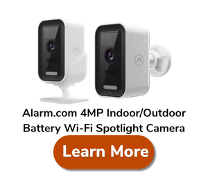 Alarm.com 4MP Indoor/Outdoor Battery Wi-Fi Spotlight Camera, 2 Way Audio